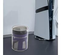 Rete di copertura antipolvere per console PS5 Slim, protezione in PVC e silicone contro peli di animali domestici e detriti, nero (nero)