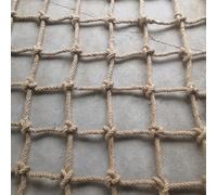 Rete di Corda di Canapa per Sicurezza e Decorazione, Scala di Corda per Bambini e Animali Domestici, Rete di Corda Versatile, Rete di Protezione per(Size:1mx4m(3.2x13.1ft),Color:Maglia quadrata)