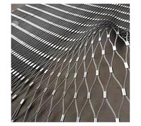 Rete di Corda in Acciaio Inossidabile 304，Maglia Tessuta Metallica di Resistenza All'urto，Rete Anticaduta Recinto Flessibile Maglia Cavo，Reti Sicurezza per Balcone(L1.8xW3m/L5.90xW9.84ft)