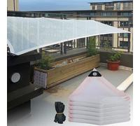 Rete di ombreggiatura 55%, Telo Ombreggiante Occhiellato per giardino, Panno Ombra con Occhielli, Rete Parasole per Balcone Pianta Serra Esterno bianco 4x5m 2x10m 1x7m 5x9m 6x18m(10x11m)