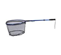Rete di pesca galleggiante in alluminio in lega in gomma pieghevole per atterraggio di pesce portatile estendibile per facile trasporto e conservazione (Blu)