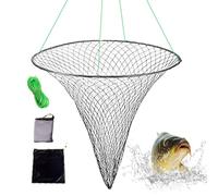 Rete di pesca, trappola della gabbia di gamberi | Rete di lancio a mano d'acqua salata con un grande design della macchina | Rete di contorno rotonda, trappola per la pesca esca | Essiccazione rapida,