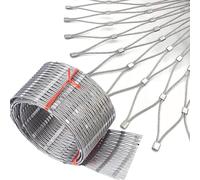 Rete di protezione flessibile in acciaio inox 304, 10 cm/2 mm | Rete di sicurezza per balcone, giardino, scale, zoo, anticaduta, rete per gatti (1,2 x 5 m)