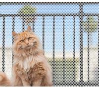 Rete di Protezione per Gatti da Balcone con Fissaggio a Strappi, Robusta Rete da Giardino in Plastica Rinforzata per Finestre, Rete Anti-Caduta con Maglia Rinforzata (Distanza tra i Fori 0,8 cm