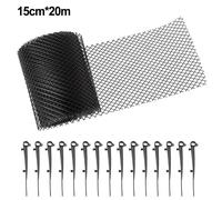 Rete di protezione per grondaie in plastica PVC con clip per prevenzione blocchi