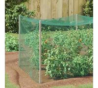 Rete di protezione per uccelli, verde, 4 x 10 m, in polietilene, resistente, per giardino, terrazza, aiuola rialzata, vaso per alberi, fioriere, protegge le piante da uccelli ed erbacce con versatile