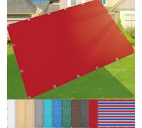 Rete di protezione solare in HDPE ad alta densità, 185 g/m², 4 m x 5,5 m, blocco UV 95%, per giardini, parchi giochi, cortili e mercati all'aperto, colore: rosso