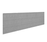 Rete di recinzione da giardino resistente, 40 x 450 cm, 85% di blocco della privacy, in HDPE grigio con occhielli e fascette per cavi per balcone e recinzione, soluzione durevole per la privacy