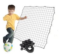 Rete di ricambio per rimbalzatore da calcio - Calcio Mesh Square, rete elastica per allenamento | Accessorio per rimbalzatore solido, 20 fascette per corde per scuole Sports Ground Soccer Pragation