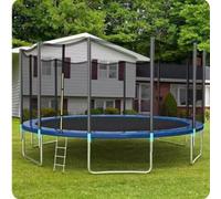 Rete di ricambio per trampolino, con cinghia regolabile e doppia cerniera, per telaio a 6 aste dritte, 3 m, 3,7 m, 4,3 m di sicurezza