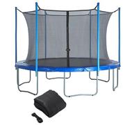 Rete di Ricambio per Trampolino, Rete di Sicurezza per Trampolino con Cinghie Regolabili E Cerniere, Rete di Sicurezza da 6/8/10/12/14/15 Piedi per Trampolini Rotondi a 6 Pali(12ft)