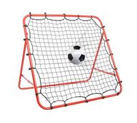 Rete di rimbalzo da calcio HPDTZ, 1 x 1 m, rosso, nylon e ferro, per calcio, giardino, campo sportivo, pieghevole, per tiri e allenamento