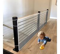 Rete di Sicurezza 111 x 240 cm Resistente All'Usura Rete di Sicurezza per Scale Ai Raggi UV e Alle Intemperie per Scale, Terrazze Ri, Bianco