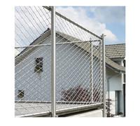 Rete di sicurezza a rete metallica in acciaio inossidabile per guardrail da esterno, traliccio metallico multifunzionale, diametro del filo 2,5 mm, dimensioni: H1,8 m x L20 m (H5,2,7 m x L65,1,8 m)