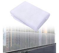 Rete di Sicurezza Anti-Caduta Balcone Scale 80x300cm Bianco Poliestere | Piccole maglie inferiori a 0,5 cm impediscono il passaggio di testa e corpo.(White,100x400cm)