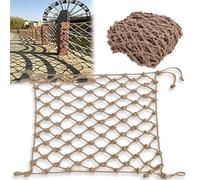 Rete di sicurezza da giardino per esterni, 40,6 x 9,6 m, corda intrecciata per giochi e rifugiati, griglia anti-arrampicata, diametro 1 cm, ideale per pareti fotografiche e protezione sicura