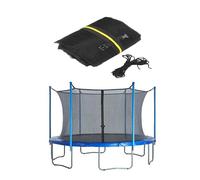 Rete di sicurezza di ricambio per esterni con er e fibbie adatta da 1,8 m a 4,9 m, ideale per 3 m con 6 pali per proteggere il gioco dei bambini.