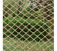 Rete di sicurezza ecologica da 12 mm di spessore per bambini, anti-caduta, 0,5 m x 6 m, rete di sicurezza per arrampicata per parco giochi, biodegradabile, supporto per piante, corda di canapa, rete