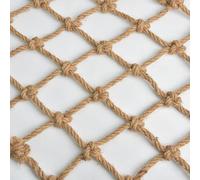 Rete di sicurezza in canapa naturale resistente per protezione da arrampicata per giardino, balcone, scale, recinzione, parco giochi per interni ed esterni (dimensioni: 0,5 x 2 m Colore: canapa)