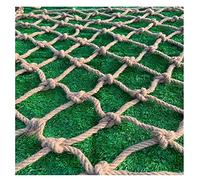 Rete di Sicurezza in Corda di Canapa per Case sugli Alberi e balconi, 1x8 m, Protezione per Arrampicata e altalene, atossica, Resistente alle intemperie, Rete di Sicurezza vegetale per Bambi