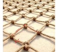 Rete di sicurezza in corda di iuta resistente, per interni ed esterni, 4 m x 5 m, protezione da giardino, recinzione e veranda, ideale per la sicurezza dei bambini