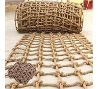 Rete di sicurezza in corda resistente, 6 × 9 m, 8 mm di spessore, rete decorativa in canapa, 12 cm, anti-caduta, per protezione balcone e uso esterno