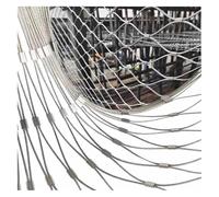 Rete di sicurezza per balcone, in acciaio inox, 10 cm/2 mm, flessibile, protezione anticaduta, 1,2 x 6 m, rete anti-caduta per balconi e spazi aperti