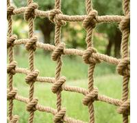 Rete di sicurezza per bambini, spessore 8 mm, corda di canapa, 12 cm, resistente, rete di sicurezza da giardino per bambini, dimensioni: 4 x 10 m, protezione per area giochi all'aperto, soluzione a