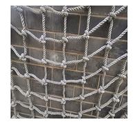 Rete di sicurezza per interni per bambini, corda da arrampicata per balcone, rete di protezione in canapa spessa 10 mm (2 x 4 m) - perfetta per la sicurezza domestica e decorazione elegante