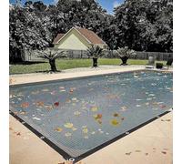 Rete di sicurezza per piscine di alta qualità, in resina UV, con rete a rete fine per piscine interrate e fuori terra, facile da gonfiare, protezione dalle foglie (5 x 5 m)