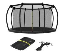 Rete di sicurezza per trampolino di ricambio, rete di sicurezza, protezione per il salto del letto, per recinzioni di veglia, rete robusta per trampolini da giardino circolari all'aperto