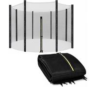 Rete di sicurezza per trampolino, facile da installare, ricambio per trampolini da 1,2 m, colore grigio, adatta a 6 pali per una maggiore sicurezza e divertimento