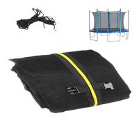 Rete di sicurezza per trampolino, rete di sicurezza per recinzione di ricambio da 12 piedi con cinghie regolabili e 2 cerniere resistente agli agenti atmosferici per telaio a 8 pali dritti