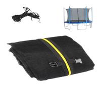 Rete di Sicurezza per Trampolino, Rete di Sicurezza per Recinzione di Ricambio da 8 Piedi con Cinghie Regolabili e 2 Cerniere Resistente agli Agenti Atmosferici per Telaio a 6 Pali Dritti