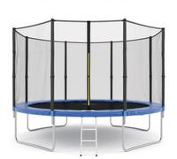 Rete di Sicurezza per Trampolino Sostituzione, PE Anti-Strappo & Resistente ai UV, 6 Fodere per Paletti con Zip, (Senza Paletti) (Black,6FT(183cm) - 6 poles NET)