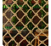Rete di sicurezza personalizzata in iuta e canapa per bambini e animali domestici - Tessuto multifilo, resistente, capacità di carico da giardino, protezione per piante, parco giochi (1 x 1 m)