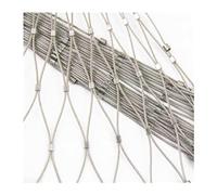 Rete di Sicurezza Regolabile a Forma di X in Acciaio Inox - Altezza 1,2 m, Lunghezza 9 m, Diametro 2,5 mm, Recinzione Esterna Estensibile con Bottoni a Pressione - Perfetta per Sicurezza e v