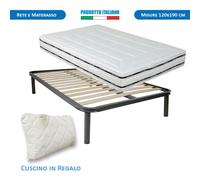 Rete e Materasso piazza e mezza waterfoam 120x190 +Cuscino fiocco set completo