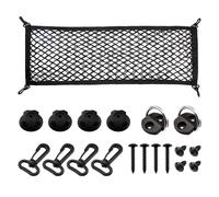 Rete Elastica per Bagagliaio Auto 90 x 30 cm Nero con Ganci Compatibile con Fiat