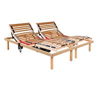 Rete elettrica motorizzata mod. Luxury Line (matrimoniale doppia singola 80x190 cm) in legno di faggio, due doppi motori OKIN. Dispositivo medico.