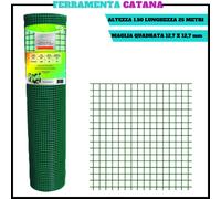 rete elettrosaldata metallica zincata plastificata per recinzione h 150 12x12