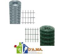 RETE ELETTROSALDATA ZINCATA PLASTIFICATA MAGLIA mm50X75 ROTOLO MT25 100-200 CM
