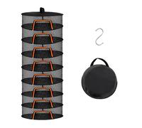 Rete essiccazione erbe e frutta appendibile a più livelli pieghevole con gancio