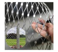 Rete Flessibile in Acciaio Inox da 1,5 mm - Cavo di Sicurezza a X per Scale, Giardino e Balcone, Supporto per Piante rampicanti - Maglia da 10 cm, Altezza 1,8 m x Lunghezza 6 m