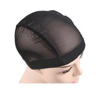 Rete for capelli senza colla, fodera for parrucca, cuffie for parrucca economiche for realizzare parrucche, cuffia for parrucca elastica a cupola in spandex(Mesh-Beige-S-6Pcs)