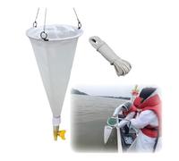 Rete for plancton, rete di qualità professionale for la ricerca, campionamento sperimentale in nylon a maglia fine 200/125 con valvola in rame for zooplancton e protozoi(200Mesh)