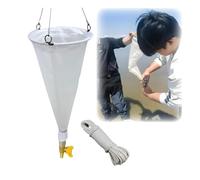 Rete for plancton, rete di qualità professionale for la ricerca, maglia 112/64μm con corda da 16,4 piedi/5 m, for zooplancton e protozoi(125Mesh)