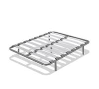Rete Hermes con gambe da 32 cm | Struttura in legno e struttura in tubi di acciaio | Tasselli anti rumore | Ideale per camera da letto e stanza della tua casa | Dimensioni: 120 x 190 cm