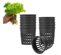 Rete idroponica in plastica per piante da vivaio e da giardino, progettato per fornire un corretto drenaggio e flusso d'aria delle radici (12 pezzi)