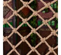 Rete in corda di canapa resistente, rete di sicurezza in iuta naturale, per balcone, scale, recinzione, giardino, parco giochi, decorazione per interni ed esterni